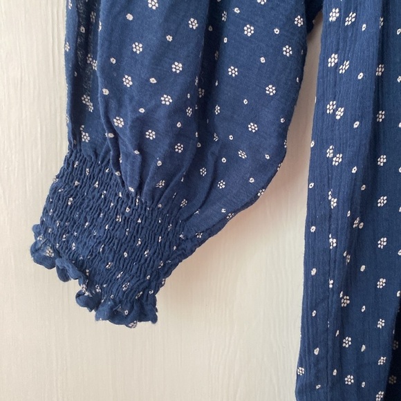 Ulla Johnson Paulette Blue Dress Cotton Size 2 Patterned Floral Ditsy Midi Dress - Picture 10 of 17